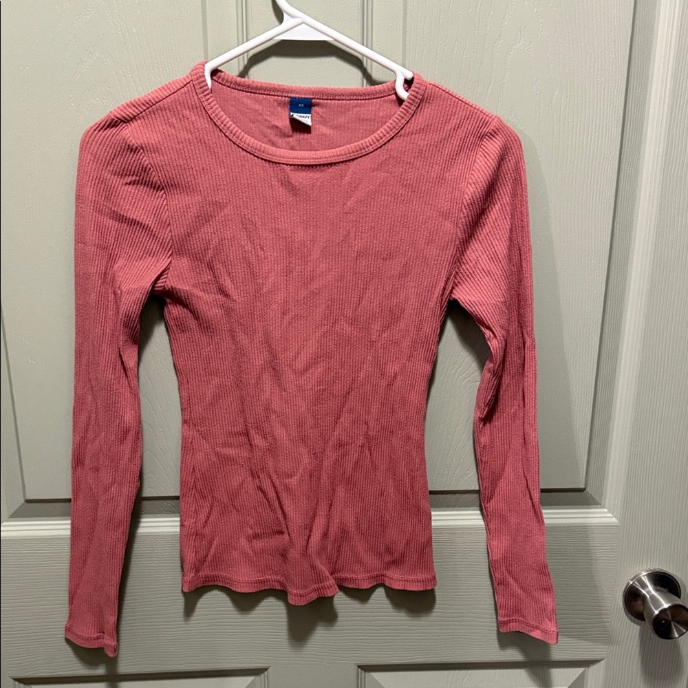 Women's Pink Long Sleeve Top